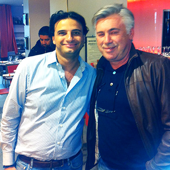 Carlo Ancelotti au l'Inté Caffé restaurant italien paris 8